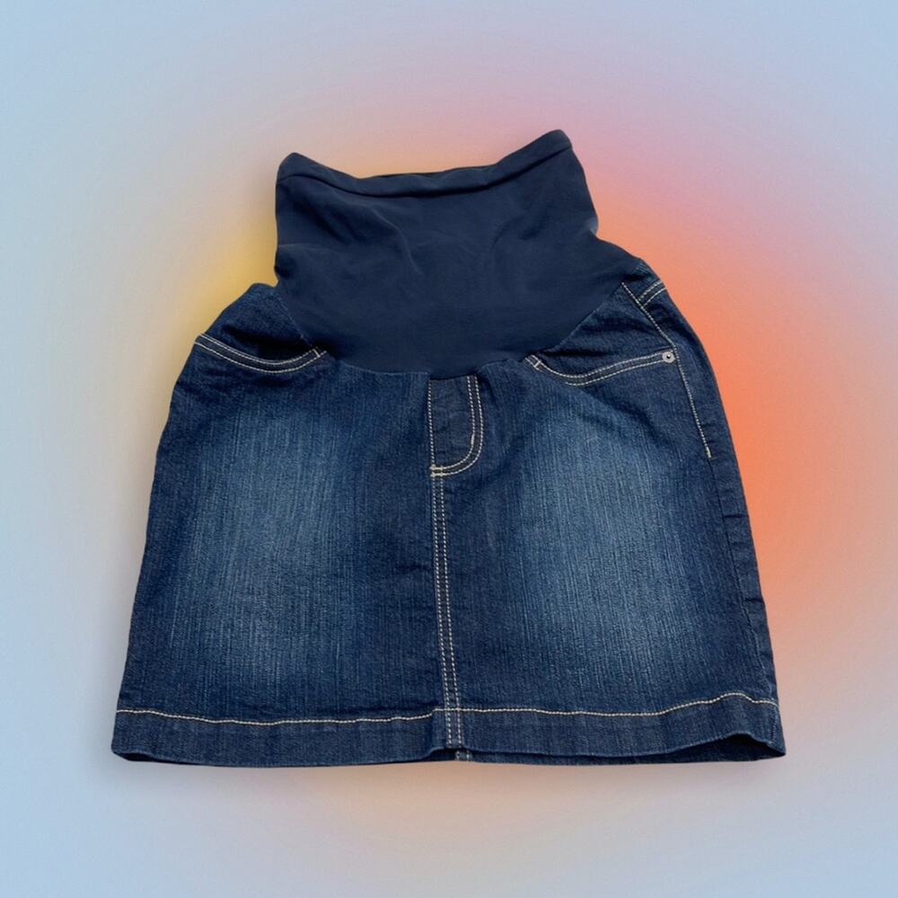 MOTHERHOOD Women’s Small Blue Jean Maternity Skirt